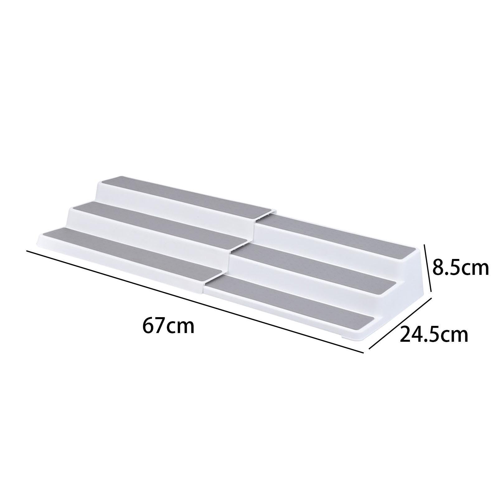 Expandible Soporte de Especias Estante Acrílico Ajustable Organizador de Condimentos Material PP Fácil de Limpiar Adecuado para Cocina Exhibición