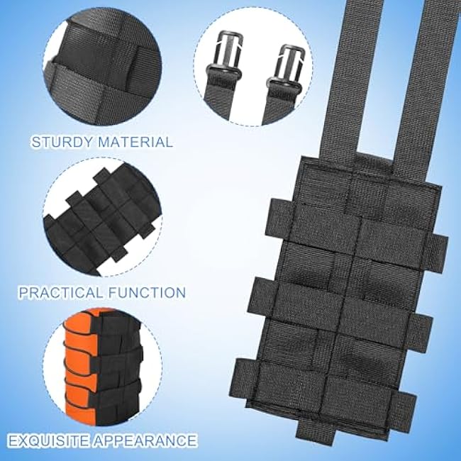 2pcs Water Bottle Holder for Molle, Nylon Sports Bottle Pouch Carrier Bag with Drawstring Top Mesh Bottom Bottle Carrier Cup Holder for Outdoor Camping