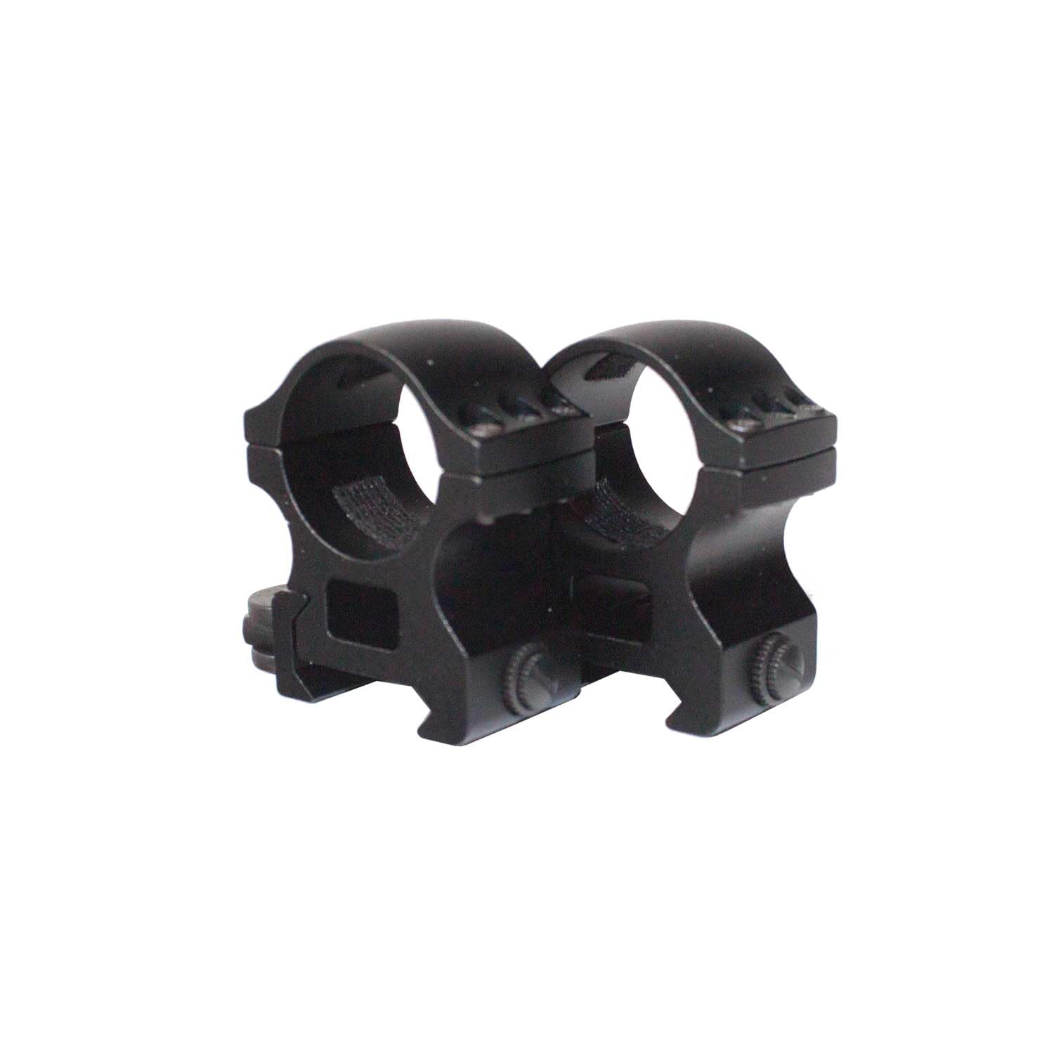 AluTech Montagen - 2er- Set 25,4 mm Ringmontage für 21 mm Weaver/Picatinny mit Schnellverschluss - Zielfernrohrmontage/Montage für Zieloptik - mit Anti-Rutsch-Einlage