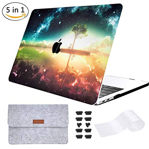 Miger - Carcasa rígida para MacBook Pro DE 13 Pulgadas (2017 y 2016), Color Negro Multicolor Nebula Pattern MacBook Pro 13" (A1706/A1708)