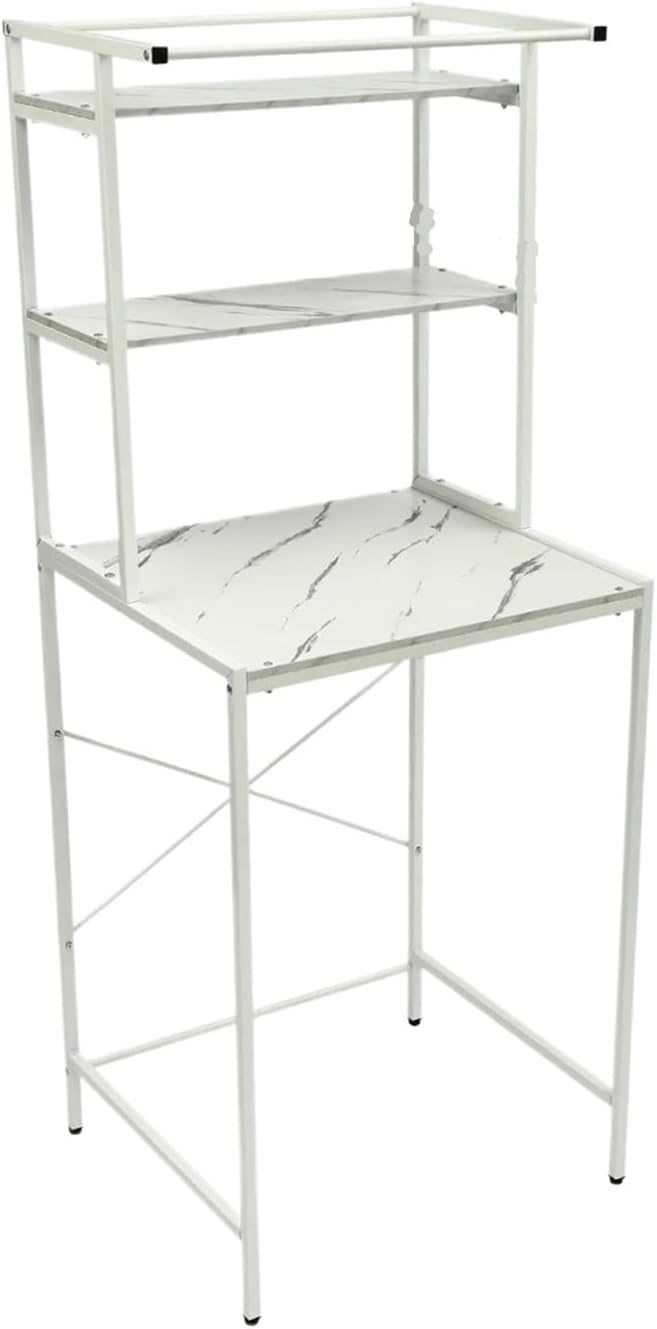 Compatible for Home Over The Washer and Dryer Storage Shelf, 3-Tier Bathroom Storage and Organizer Rack for Hanging Towels and Drying Clothes