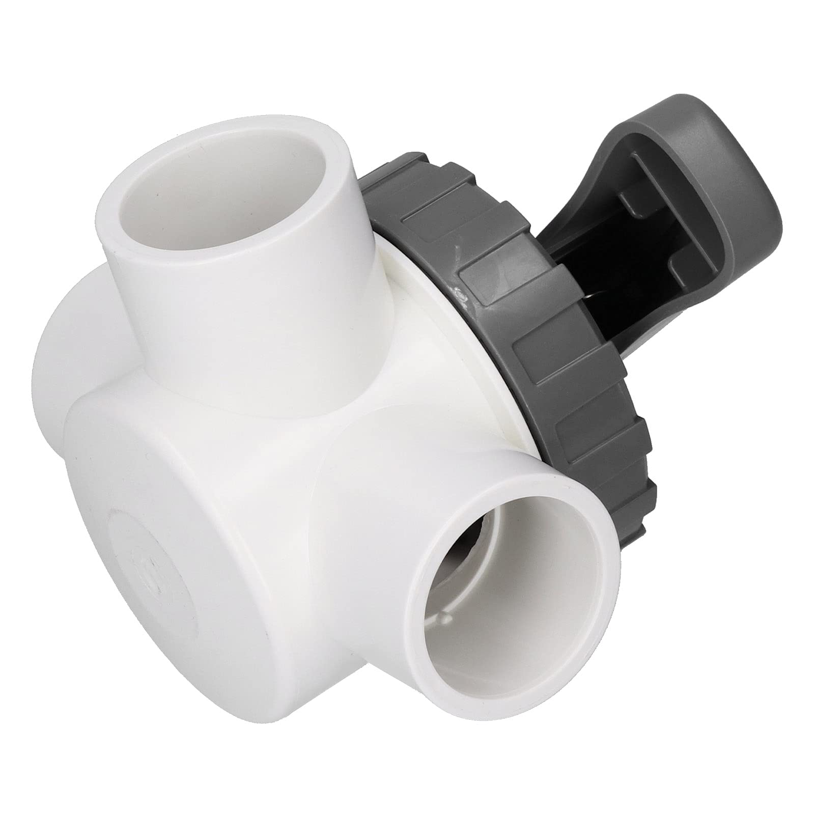 Generic Valvola del Deviatore, Adattatore di Scarico della Piscina Valvola a 3 Vie della Piscina, Divertimento per per, Sostituzione della della con in PVC di Design a Slot per Piscine e Spa (V40-3A)