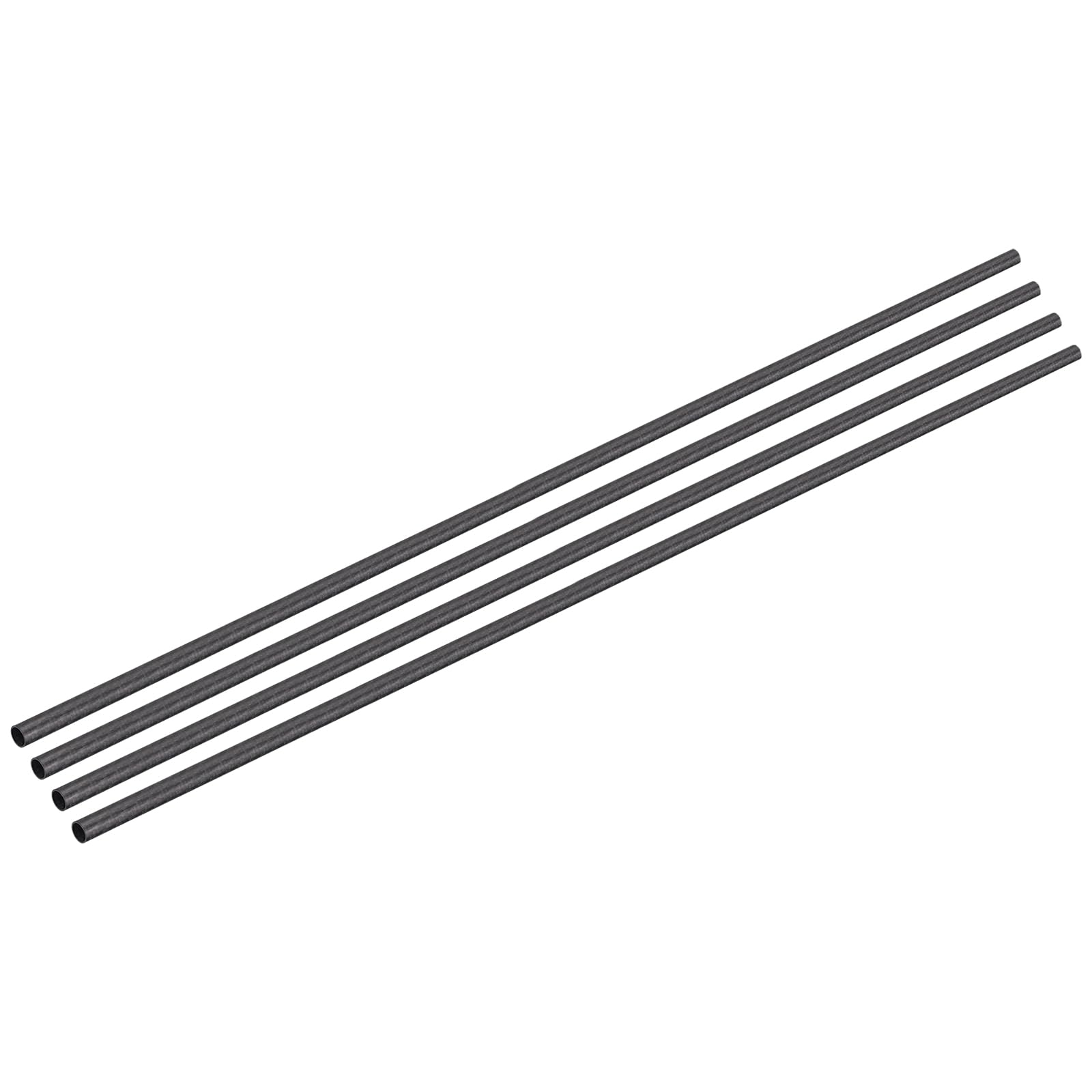 Tubi In Fibra Di Carbonio - 2 Pezzi, 500x25x22 Mm, Superficie Lucida, Per Modellismo E Fai Da Te