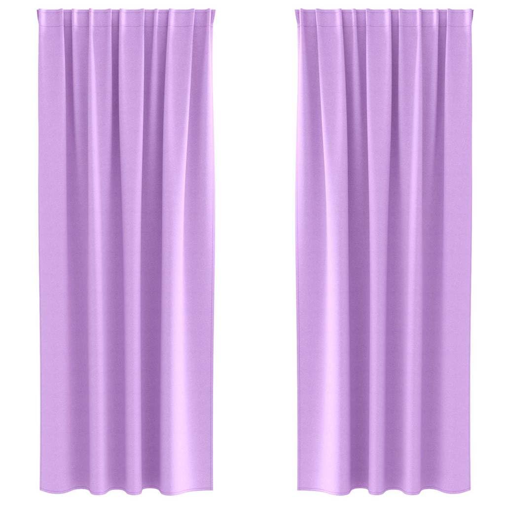 Rideaux occultants polyester violet 225x140 cm suspension à œillets