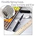 1 Pack Stainless Steel Pen Holder Clips Spring Loop Pencil Organizer Notebook Pen Holder Clips Single Hole Pen Clamp Portable (Black, Horizontal)