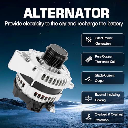 Image of 84143543 Alternator Replacement for Chevy Tahoe Suburban 2015-2020,Silverado 2015-2019,Express /Savana 2021-2023,for GMC Sierra 15-19,Yukon XL 15-20 Automotive Alternators 23487088,23487089, 22747896
