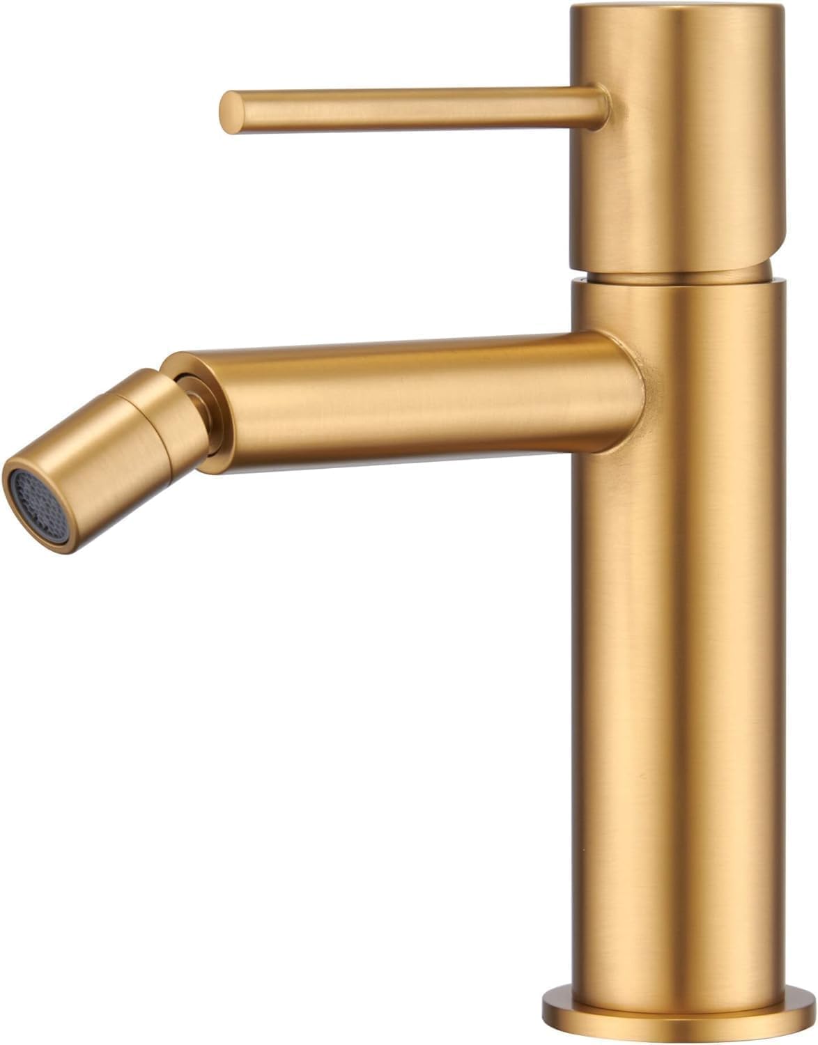 IMEX kran bidetowy, bateria bidetowa, bateria bidetowa, bateria bidetowa z mieszaczem ciepłej i zimnej wody, bateria Bidet, łatwa instalacja, seria Monza, szczotkowane złoto
