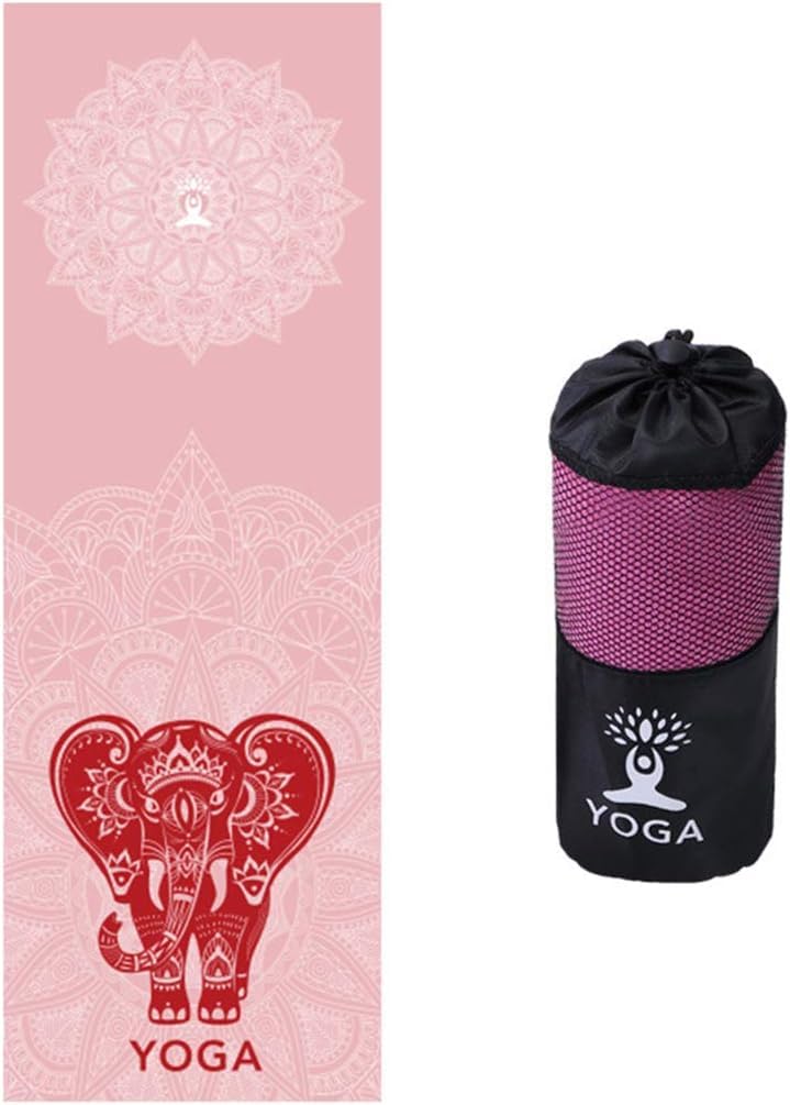 Toalla De Yoga, Toalla De Yoga Antideslizante, Toalla De Esterilla con Bolsa De Transporte De Esquina Inteligente D Lazo Elástico, Toalla De Estera De Secado Rápido Y Absorbente De Sudo, G