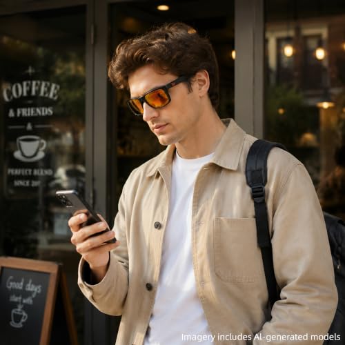 Image of B.N.U.S Sunglasses Corning Glass Lens, Non-Polarized for Men Women