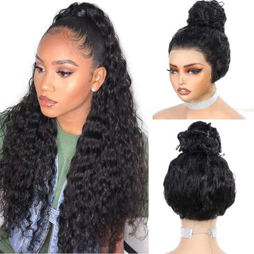 Hidden Strap 360 Full Lace Front Wigs Human Hair Deep Wave