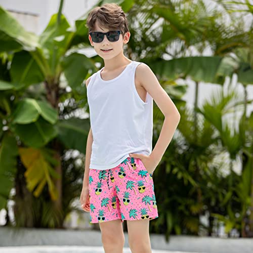 Image of Cozople Boys Swim Trunks Compression Liner Swim Shorts Quick Dry Bathing Suit with Boxer Brief Swimwear 2-20T