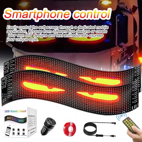 Ojos LED para camiones Devil Eyes Light de 12x59.5 cm personalizables con mando 2