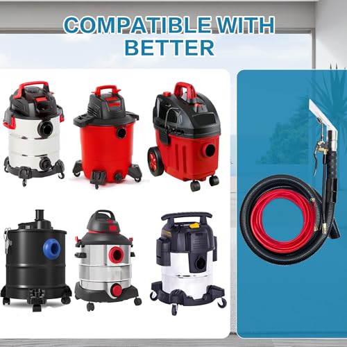 Image of Better Extractor Hose Kit, Compatible with Shop Vac Extractor Kit, Comes with 25 FT Waterline,Combined Spray and Suction Dusting Head, Suitable for Household, Automotive, and Industrial Cleaning