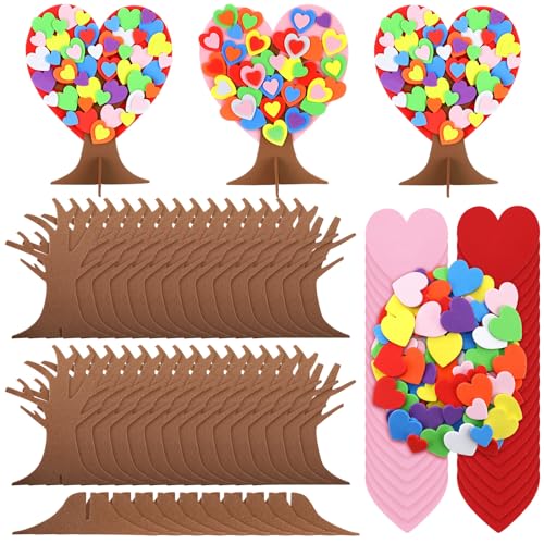 Autocollants 3D mousse coeur Hungdao multicolores pour décoration scrapbooking