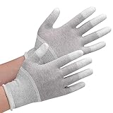 [ミドリ安全] 品質管理 手袋 作業用 滑り止め 静電気対策 SPU131CN 指先コーティング S 10双入