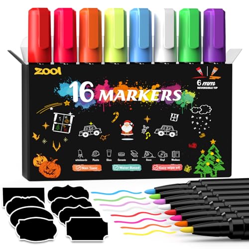 ZOOI 24 Farben Acrylstifte für Steine Wasserfest FT (23)