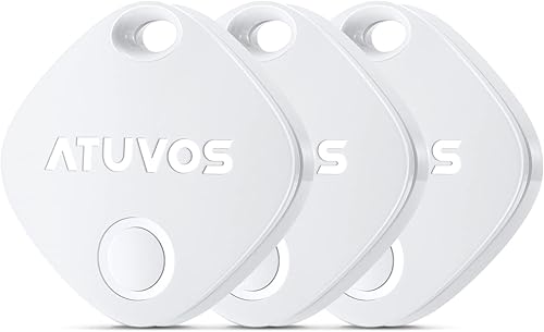 ATUVOS Localizador de llaves funciona con Apple Find My (solo iOS), rastreador de equipaje impermeable para maleta, buscador de artículos para