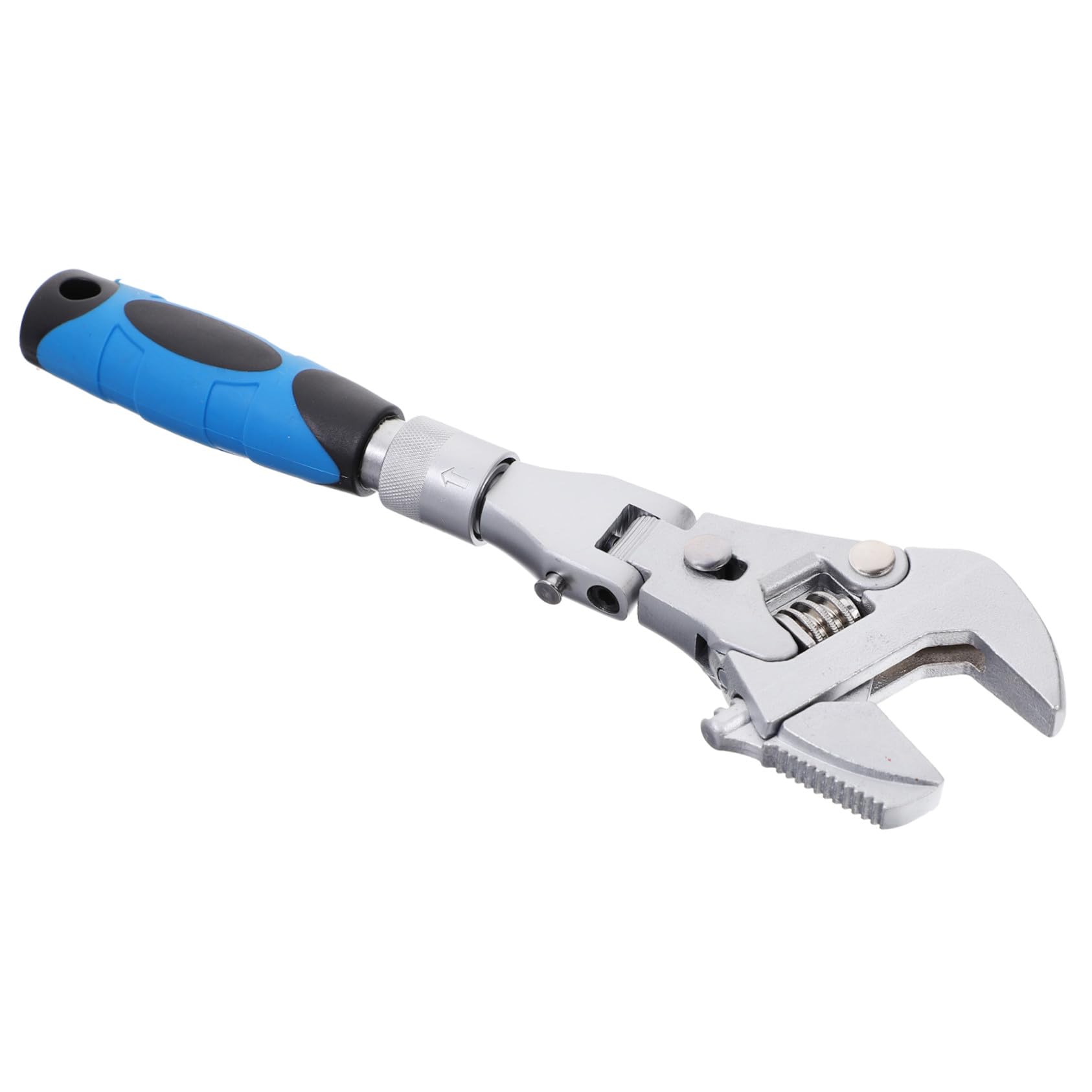 Clé à cliquet extensible avec tête flexible rotative pour angles difficiles