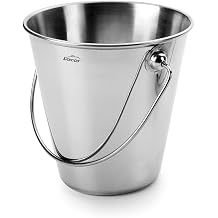 Lacor Cube Mini Bucket, Stainless Steel Grey, 12 x 5 x 12 cm