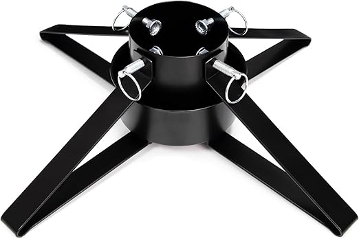 Christmas Tree Stand for Live Tree, Adjustable Metal Tree Holder for Real Christmas Tree Fits up to 8 Ft, Heavy Duty Christmas Tree Stand Base for Xmas Tree Decoration 1.38 to 3.3 inch Trunk Diameter