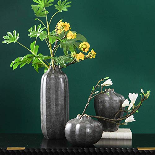 Kleurrijke vaas, slaapkamer nachtkastje vaas bloemblaadje fles mond decoratieve vaas lelie tulpenvaas, blauw/groen/zwart decoratieve ornamenten (kleur: blauw, maat: 19 * 19 * 24cm) - Afbeelding 5