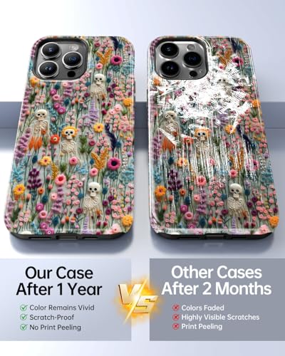 Coque iPhone 14 Pro Max fleur squelette silicone compatible MagSafe - 7