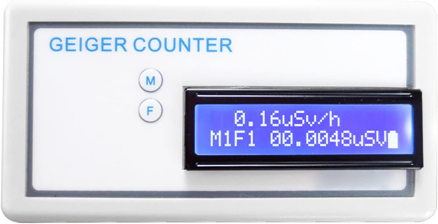 Digital Geiger Counter Nulcear Radiation Detector, GMV2 Portable Handle Assembled Nuclear Radiation Detector Dosimeter for Marble Tile Ore Radiation Tester