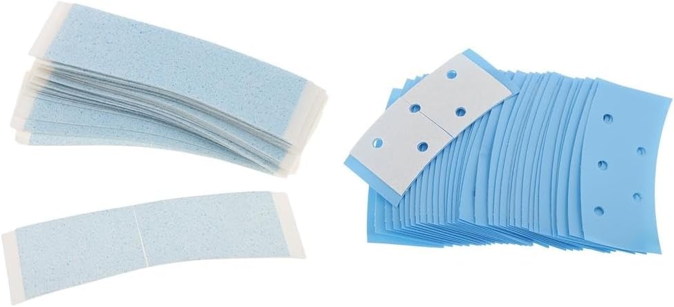 72Pcs Wig Fixing Tapes C Curve Adhesive Glue Strips for Toupees Skin Clothes - Super Strong Hair Extension Tape with Pre Cut Strips, No Shine Bonding Tape for Lace Wigs and