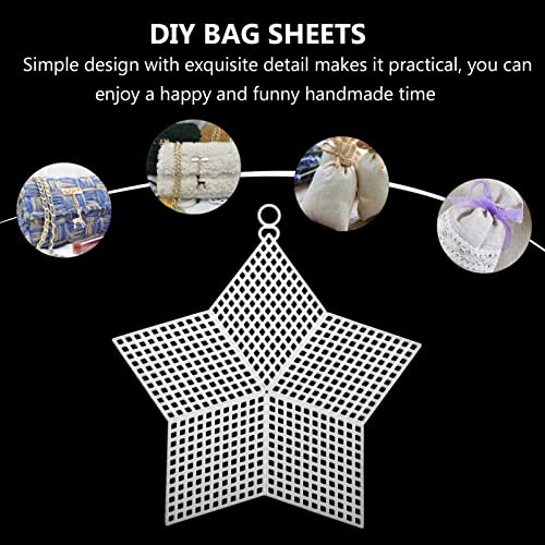 Ciieeo 10Pcs Mesh Plastic Clear Plastic Canvas Blank Canvas Sheets Cross Canvas Sheet Canvas Sheets Star #TOP2