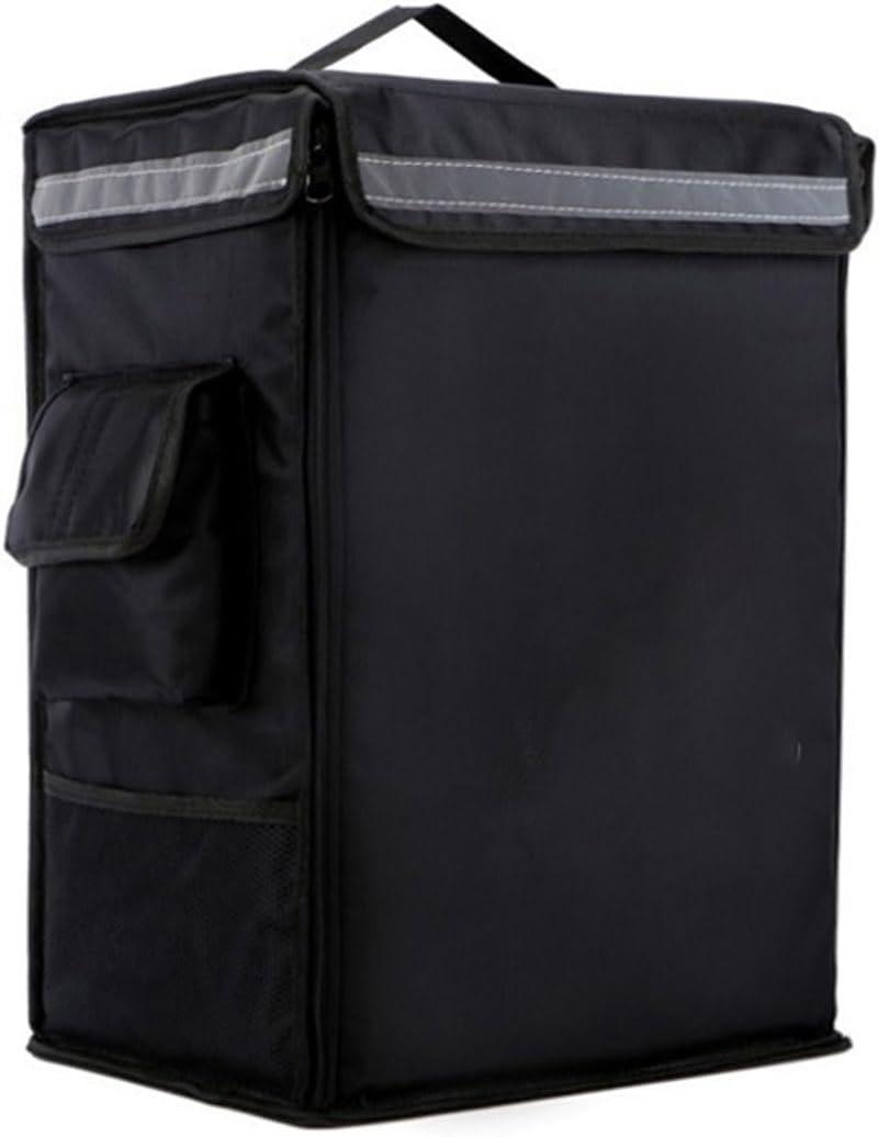 Storage Bag Container Insulated Bags For Food Delivery Bag Divider Waterproof Grocery Cooler Catering Carrier Bag Black 42L(H18.5xL13.4xW9.8 inch)