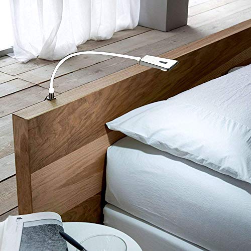Preisvergleich Produktbild SO-TECH® LED Bettleuchte Luminoso Weiß inkl. Netzteil Flexleuchte Leseleuchte Schwanenhalsleuchte