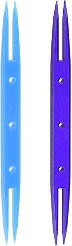 HARFINGTON 2 lanzaderas de tatuaje de 3.425 x 0.276 x 0.118 in de plástico coloridas para hacer encajes, herramientas de manualidades, suministros