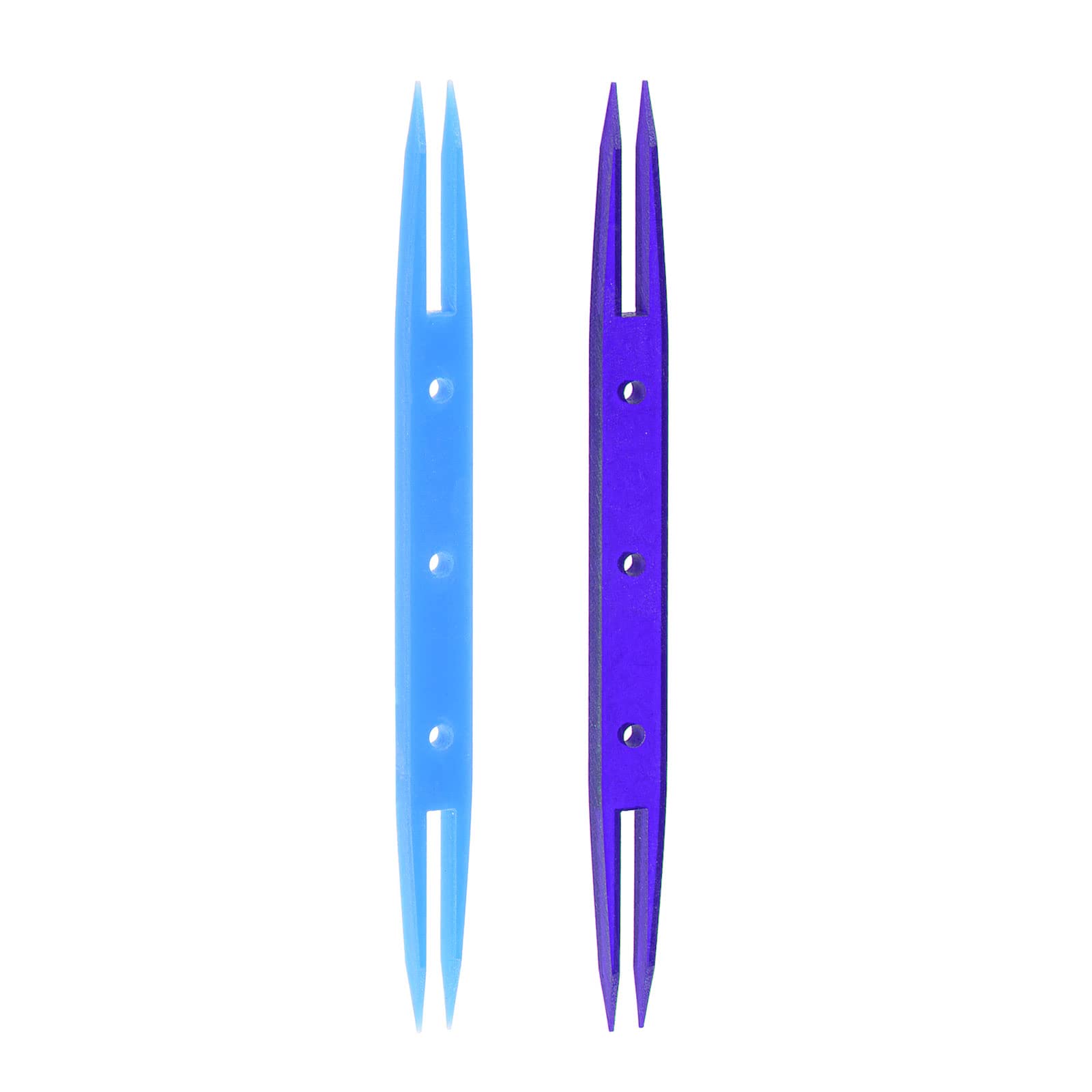 HARFINGTON 2pcs Tatting Shuttles 87x7x3mm Colorful Plastic Shuttles for Lace-Making DIY Hand Craft Tool Knitting Arts Supplies, Lake Blue Blue