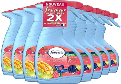 Febreze - Ambientador textil de 500 ml, frutos exóticos, la tecnología OdourClear elimina los olores de tus textiles para dejar solo un perfume fresco