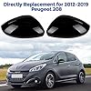 RéTroviseur Couverture Remplacement pour Peugeot 208 2012-2019, 1 Paire Couverture de Rétroviseur Couvercles Gauche et Droite,Noir ou Blanc Brillant L'accessoire de Voiture Parfait #2