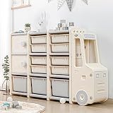 Wedanta Kids Large Toys Storage Organizer Shelf Organizer for Books and Toys with 11 Bins 2 Cabinets