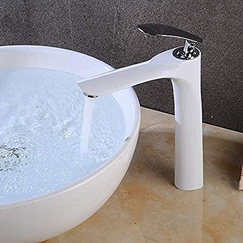 Robinet en laiton blanc pour lavabo mitigeur chic de salle de bain