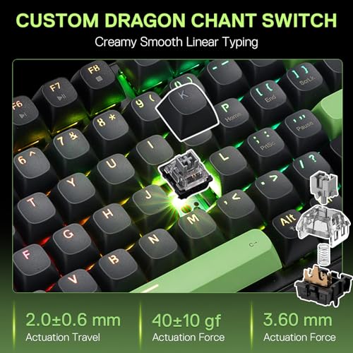 Image of Redragon K740 Wired RGB Gaming Keyboard, Aluminum Base & Knob, 95% Layout