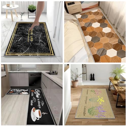 Tapetes de cocina antifatiga antideslizantes juego de 2 alfombras impermeables para hogar 7