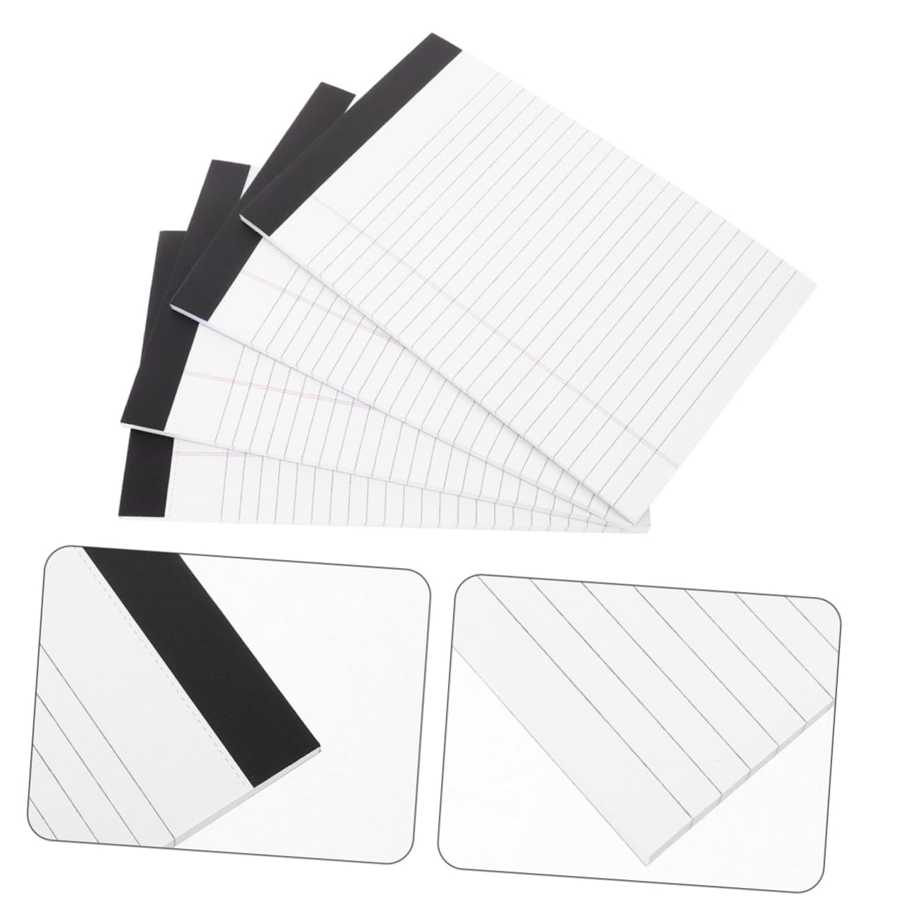 A5 Notizblock Liniert zum Abreißen 8 Stück Papier Weiß für Büro und Verwaltung Schlichte Optik Mehrzweck