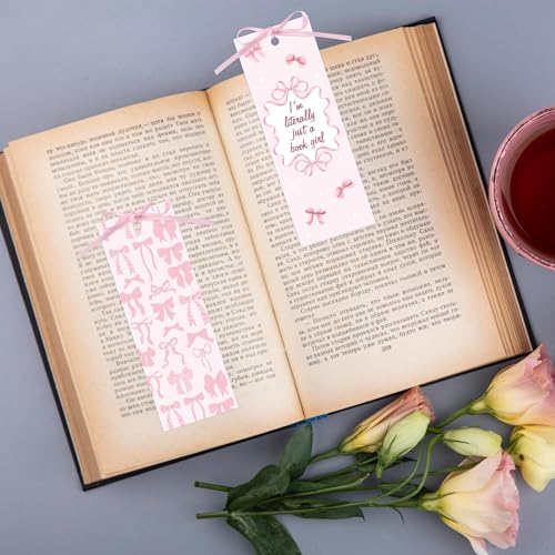 120pcs Pink Bow Bookmarks for Women - Bulk Reading Gifts & Supplies - Image 7