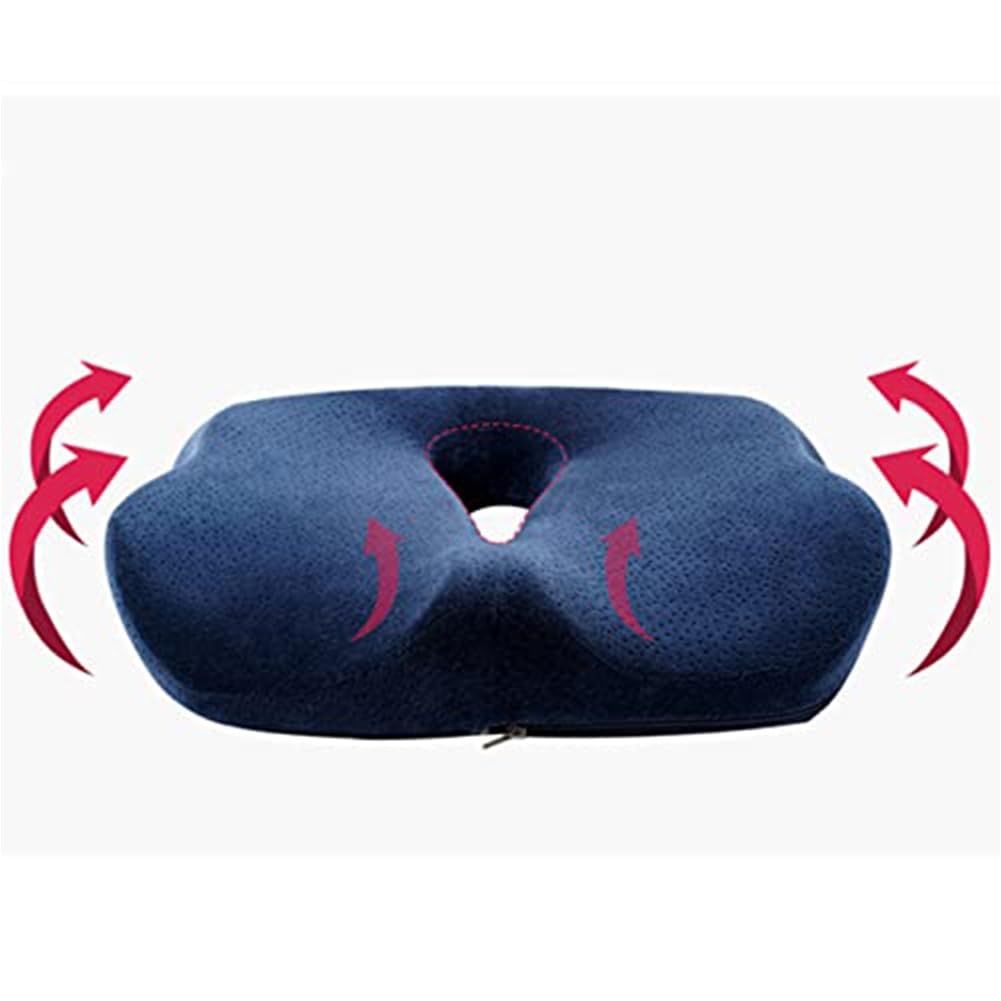 Cojin Antiescaras Cojin Silla Oficina Espuma ViscoeláStica Cojin Hemorroides Cojin Silla Ruedas Cojin Coxis Ortopedico Cojin Ergonomico Grey