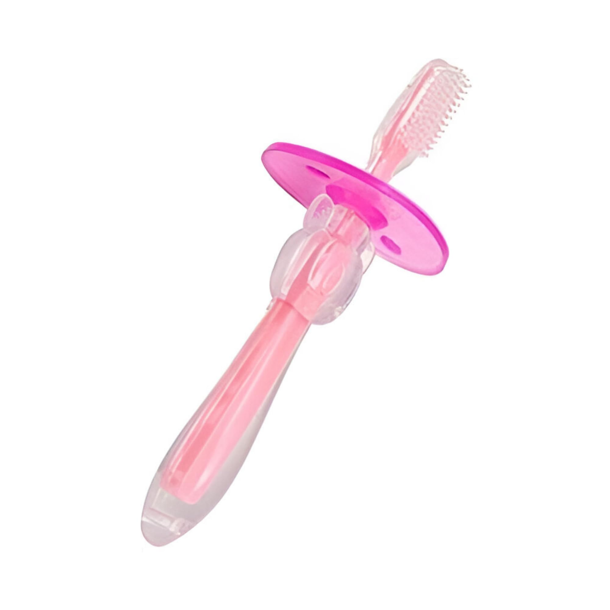 THE LITTLE LOOKERS Baby Silicon Tongue/Tung Cleaner/Baby Toothbrush for New Born Baby Upto 0-3 Years (Pink)-image-33