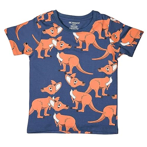 Image of Be Awara Kids Printed Half Sleeves T-shirt & Shorts Clothing Sets, 100% Cotton Soft Unisex Cord Set, Comfortable Wear for Kids With Cool Prints, Everyday Casual Wear for Boys & Girls