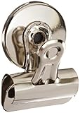 School Smart - 77433 Nickel Plated Steel Magnetic Clip, 1-1/4