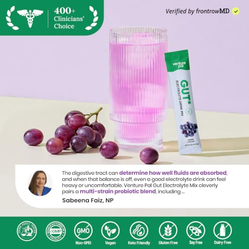 Image of Venture Pal Sugar Free Hydration Packets + Gut Health Electrolytes Powder