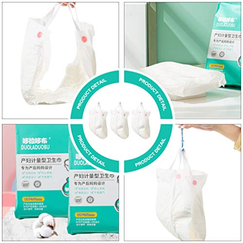 Healifty 3 peças de forro de incontinência de tecido menstrual absorventes longos para noite forros