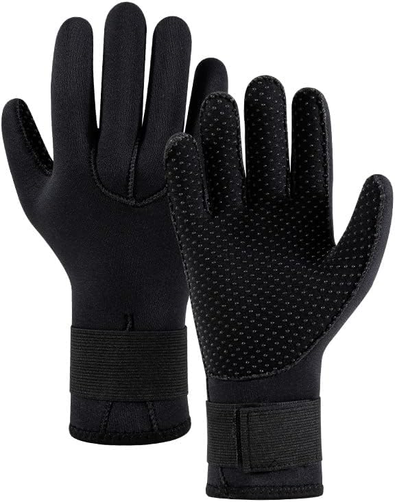 SUJAYU Guantes de Buceo de Neopreno de 3 mm Guantes de Buceo, Guantes Antideslizantes para Piscina Guantes de Pesca Impermeables para Nadar Kayak Remar, Equipo de Buceo Accesorios de Buceo