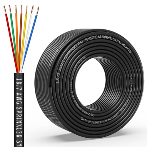 Câble d'arrosage solide 18/7 en PVC pour réparer un système d'irrigation en panne