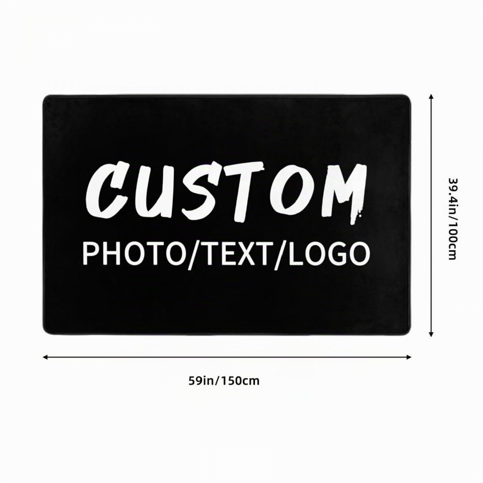 Tapis personnalisé avec Image Photo et Logo - Tapis personnalisé antidérapant Lavable - pour Maison, Bureau, Chambre à Coucher, Salon, intérieur et extérieur - 150 x 100 cm
